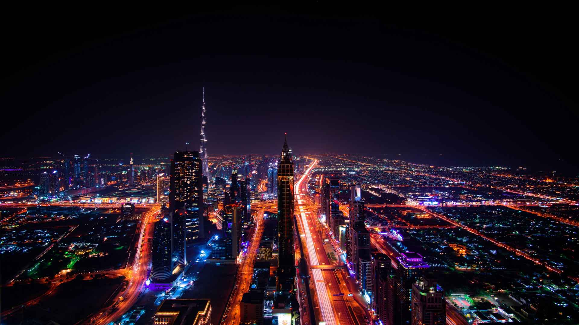 迪拜城市灯光