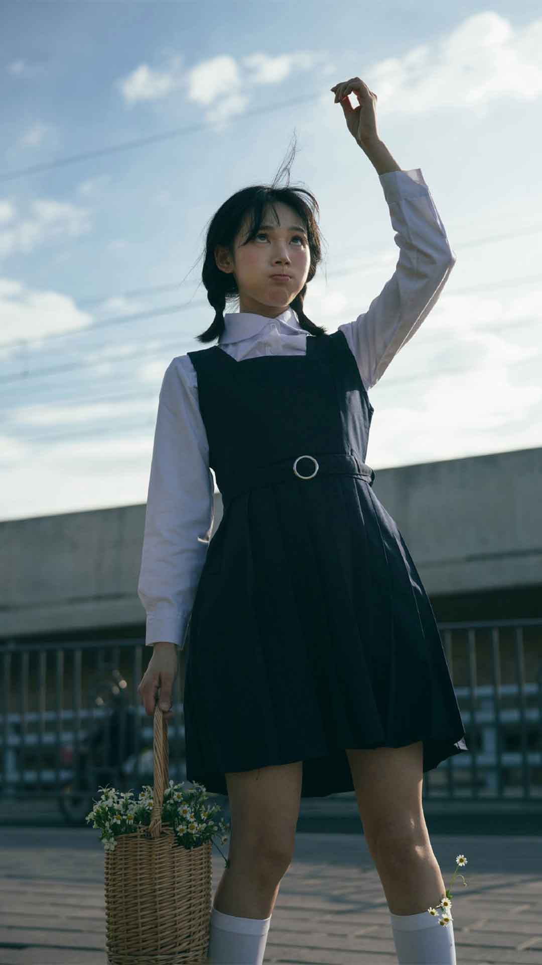 jk制服少女青春元气户外写真