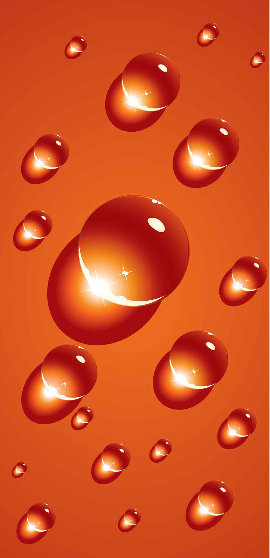 橙色水滴壁纸