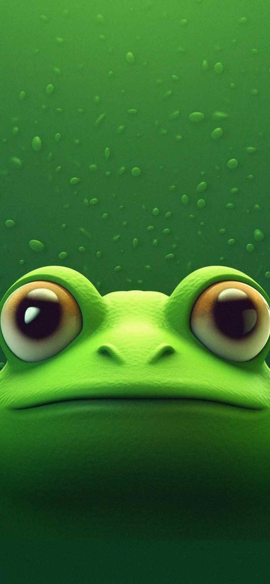 3D青蛙绿色壁纸
