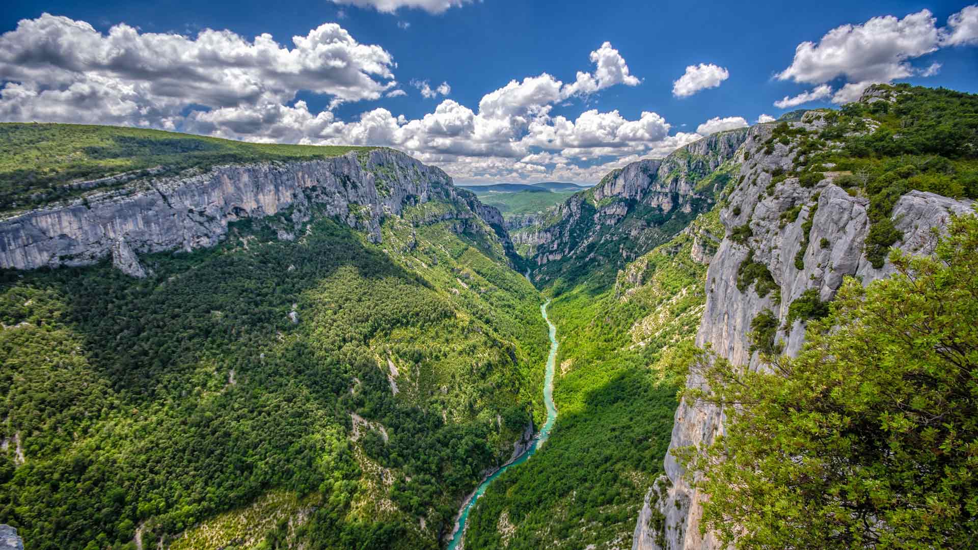 韦尔东峡谷，普罗旺斯-阿尔卑斯-蓝色海岸，法国 必应壁纸