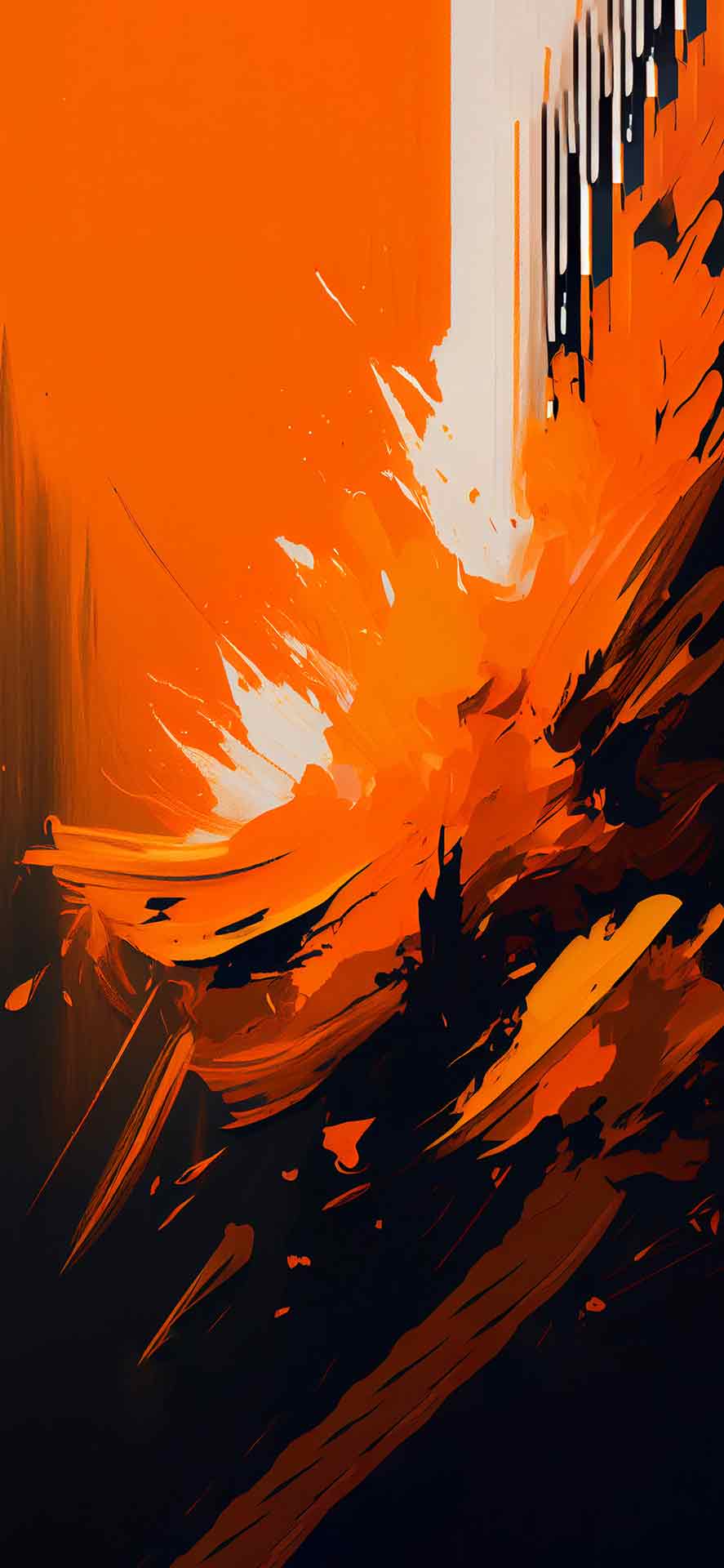 抽象艺术橙色壁纸
