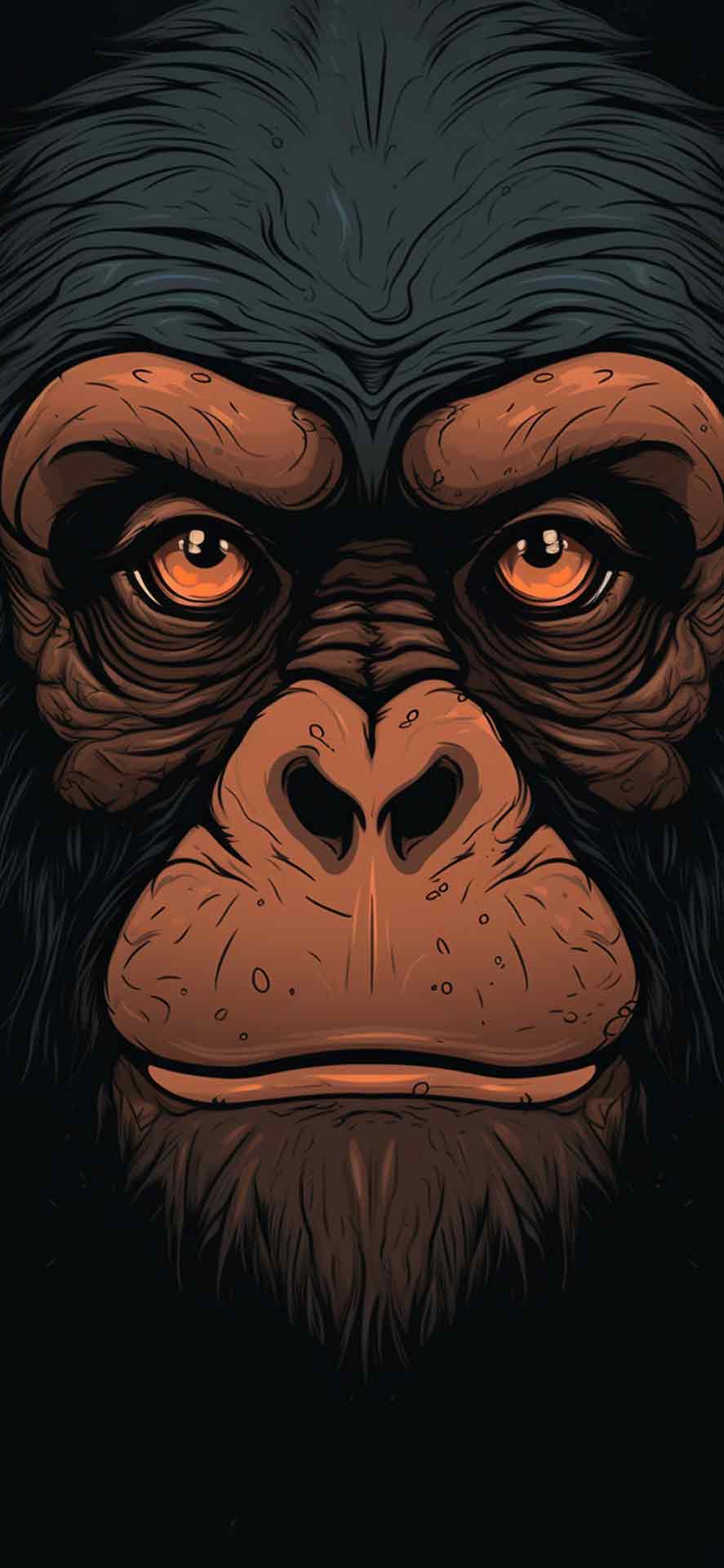 猿脸黑色壁纸