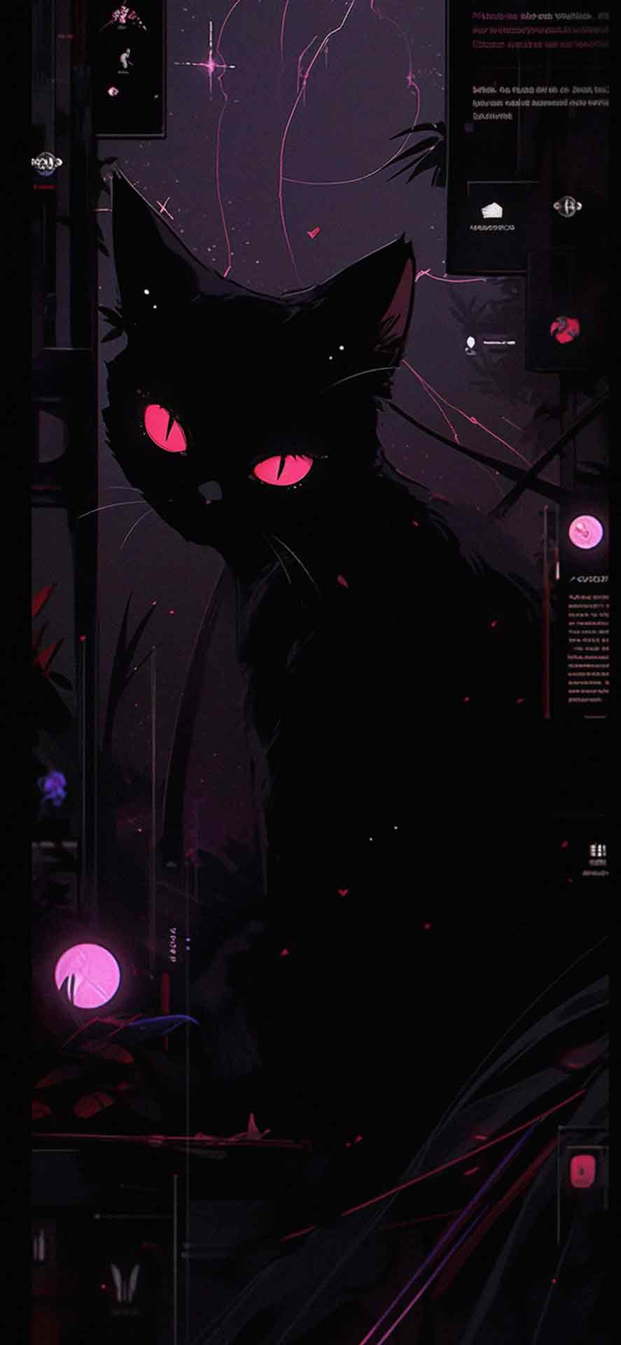 数字黑猫神秘壁纸