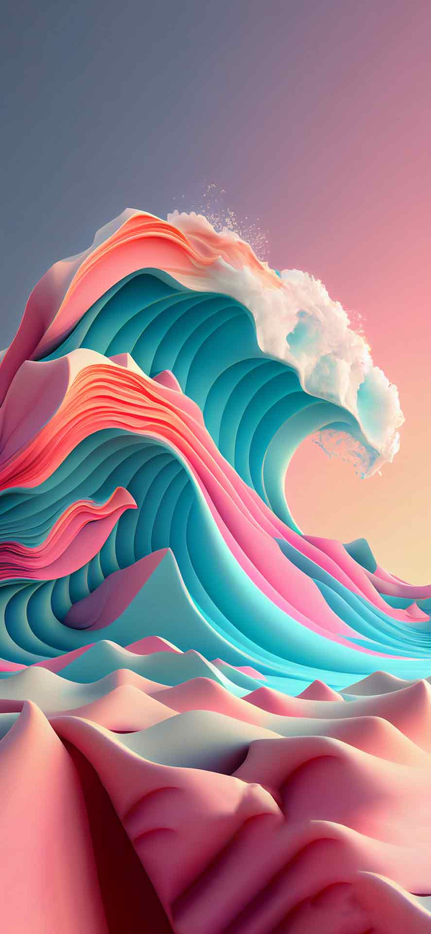 柔和的波浪抽象壁纸