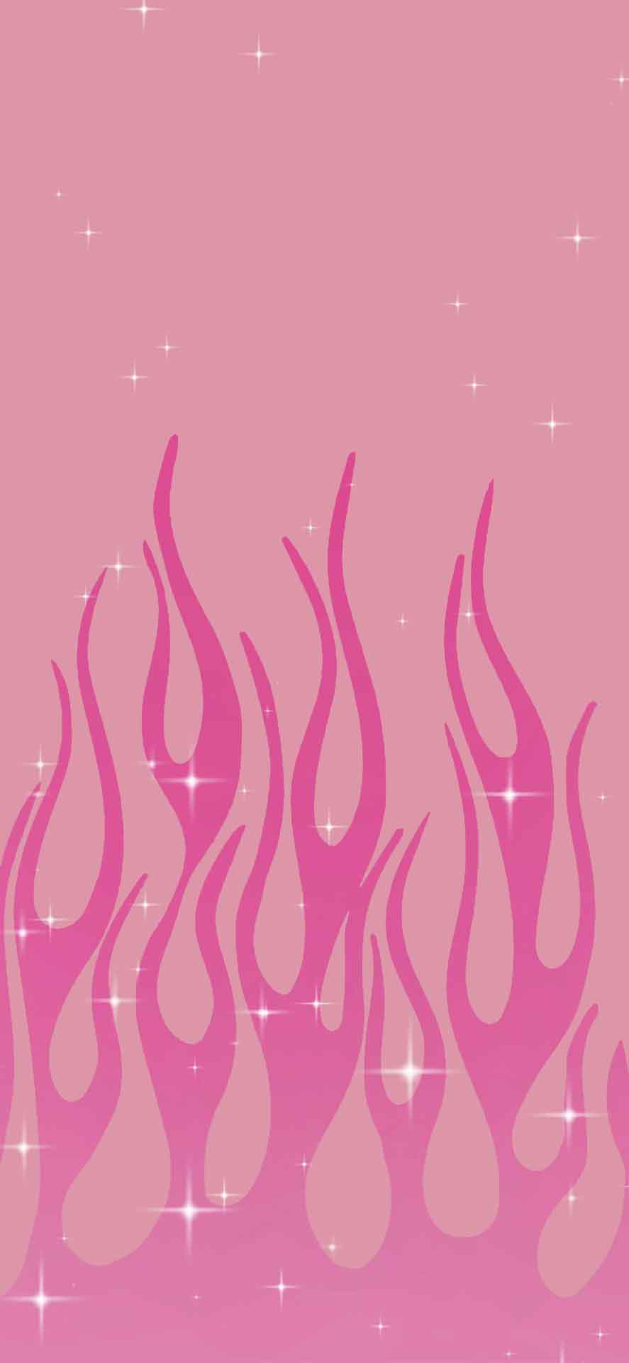 粉红色火焰壁纸