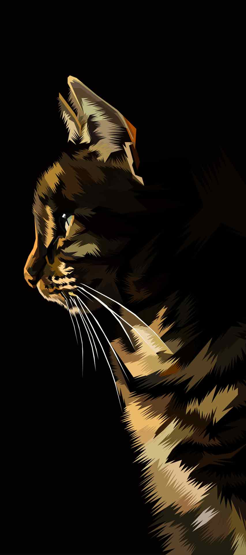 抽象肖像猫iPhone壁纸下载