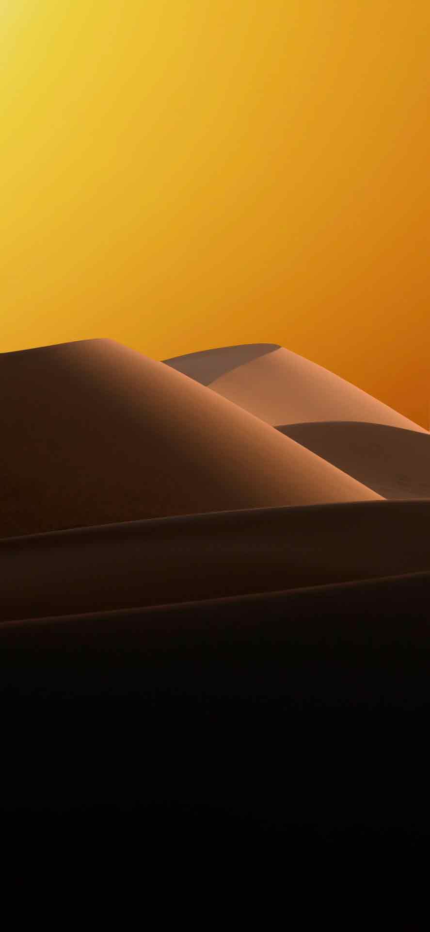 沙漠沙丘与渐变的天空 iPhone 壁纸 03