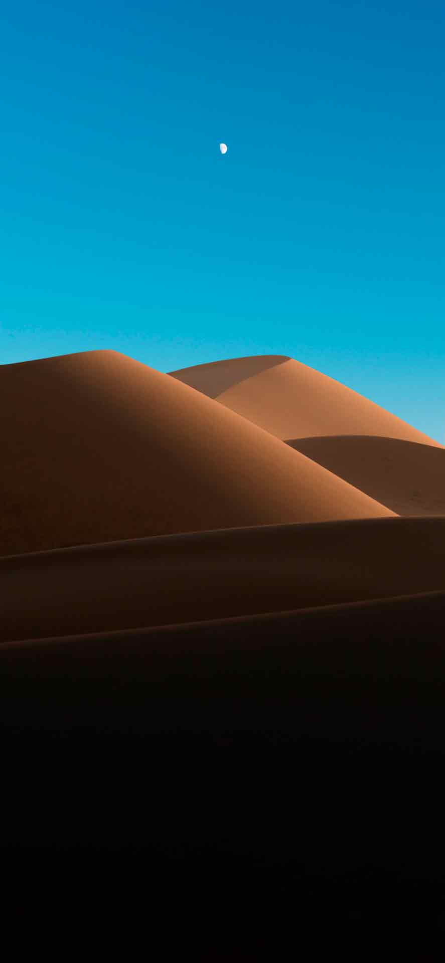 沙漠沙丘与渐变的天空 iPhone 壁纸 04