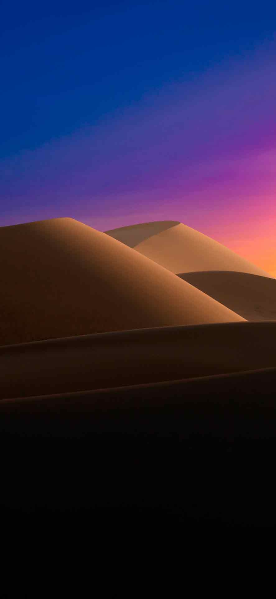 沙漠沙丘与渐变的天空 iPhone 壁纸 02