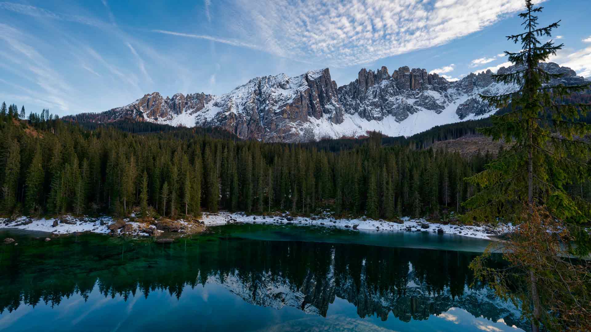 意大利山卡雷扎湖阿尔卑斯山 5k
