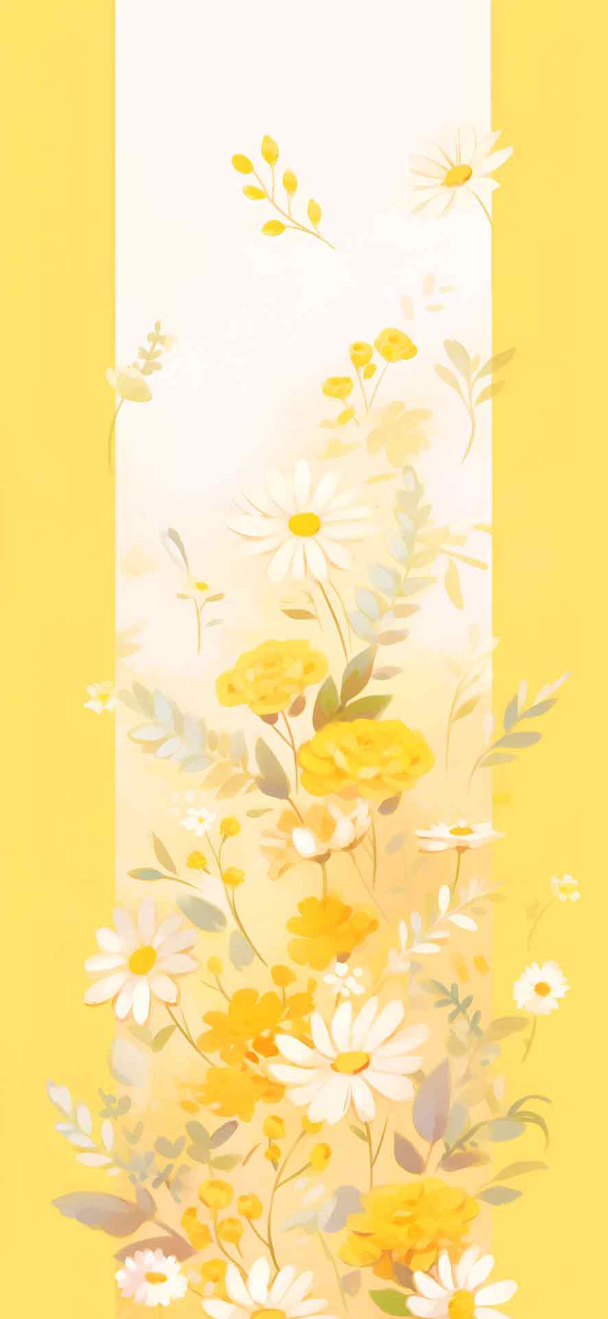 黄色唯美水彩艺术壁纸