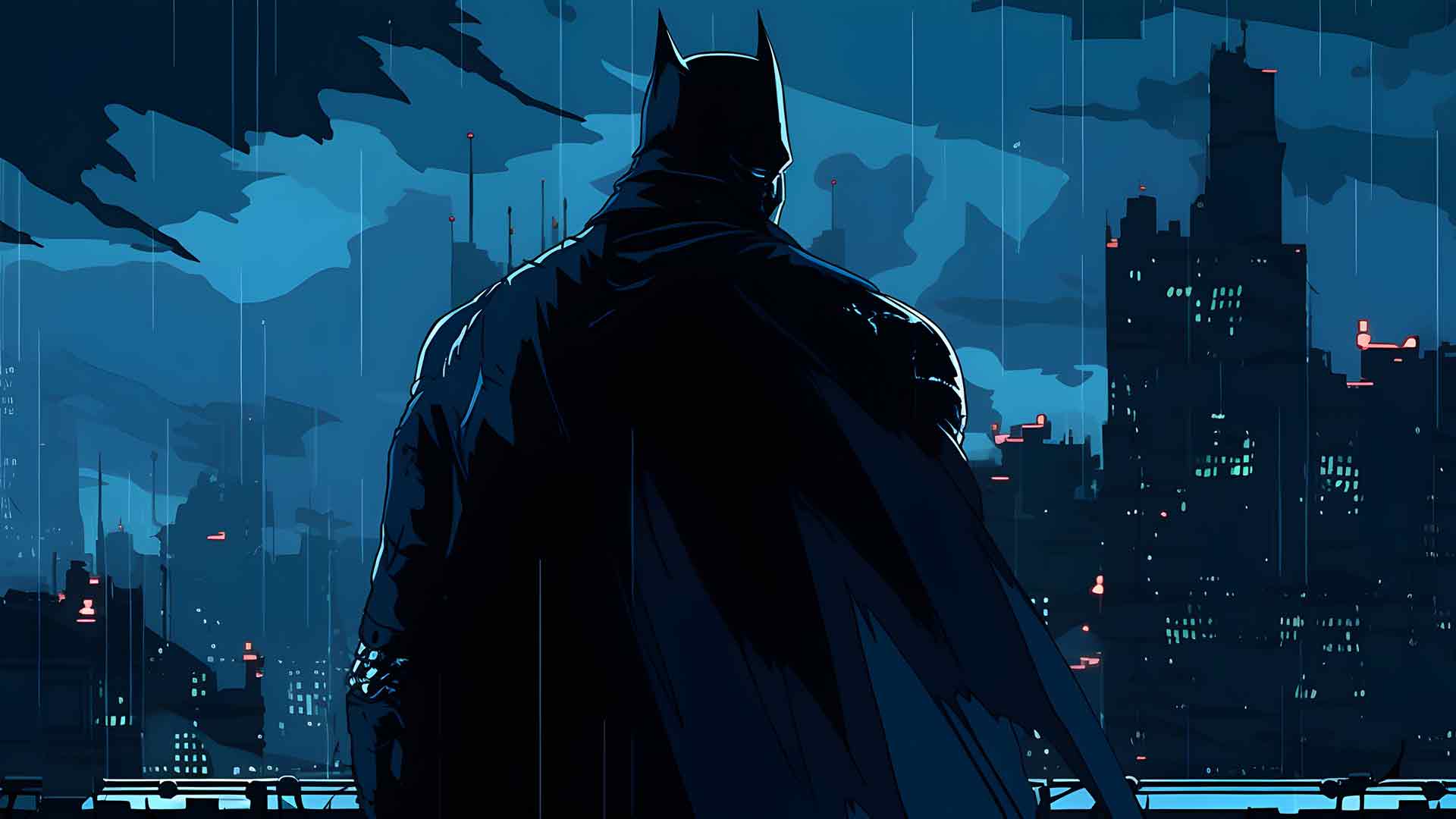 蝙蝠侠与夜城漫画桌面壁纸