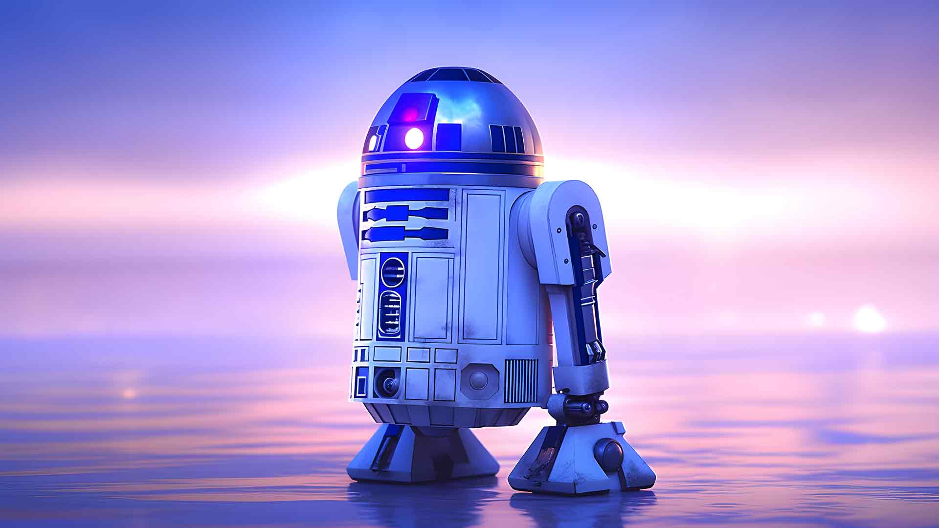 R2-D2 紫色星球大战桌面壁纸