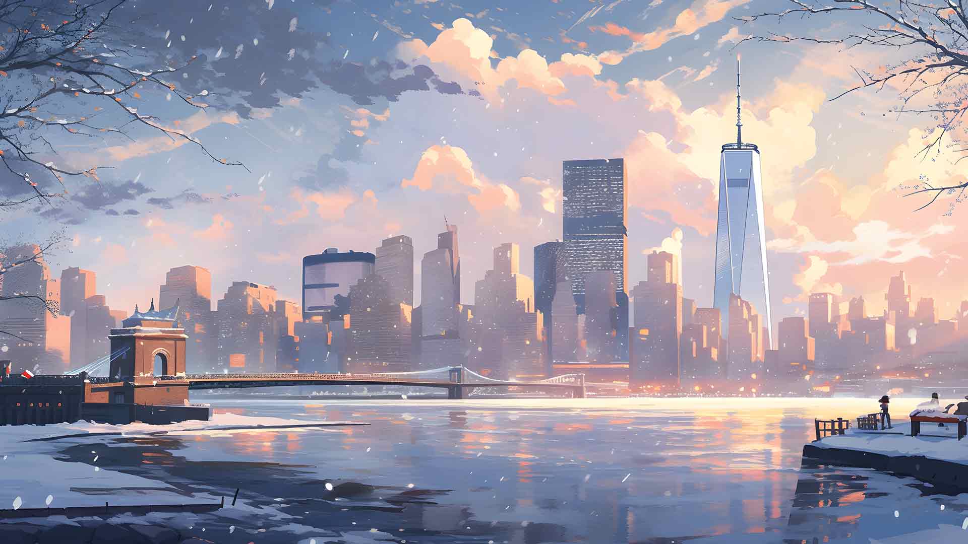 冬季纽约风景桌面壁纸