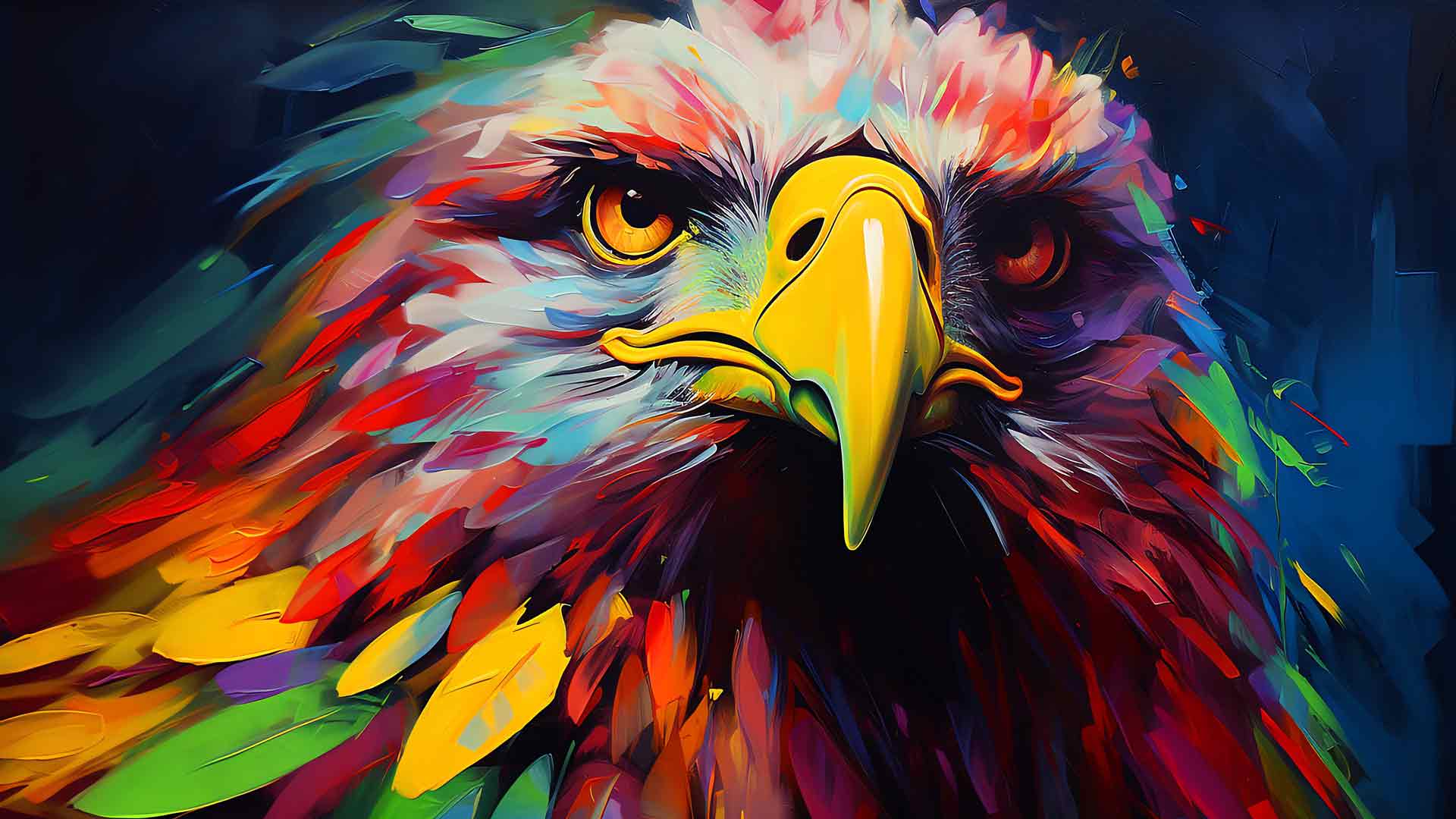 4K 背景壁纸 – 鹰艺术作品 – 免费下载