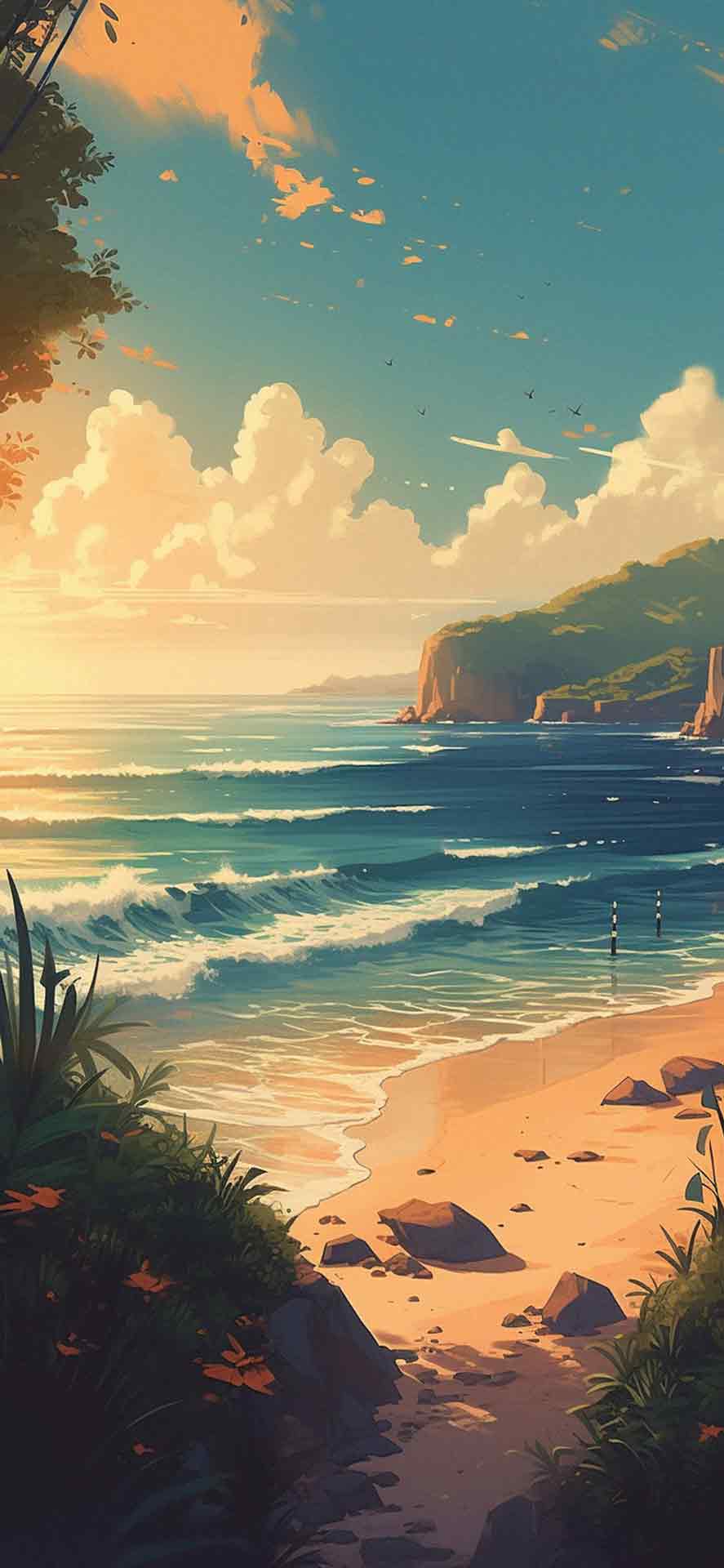 美丽的海洋夏季艺术壁纸