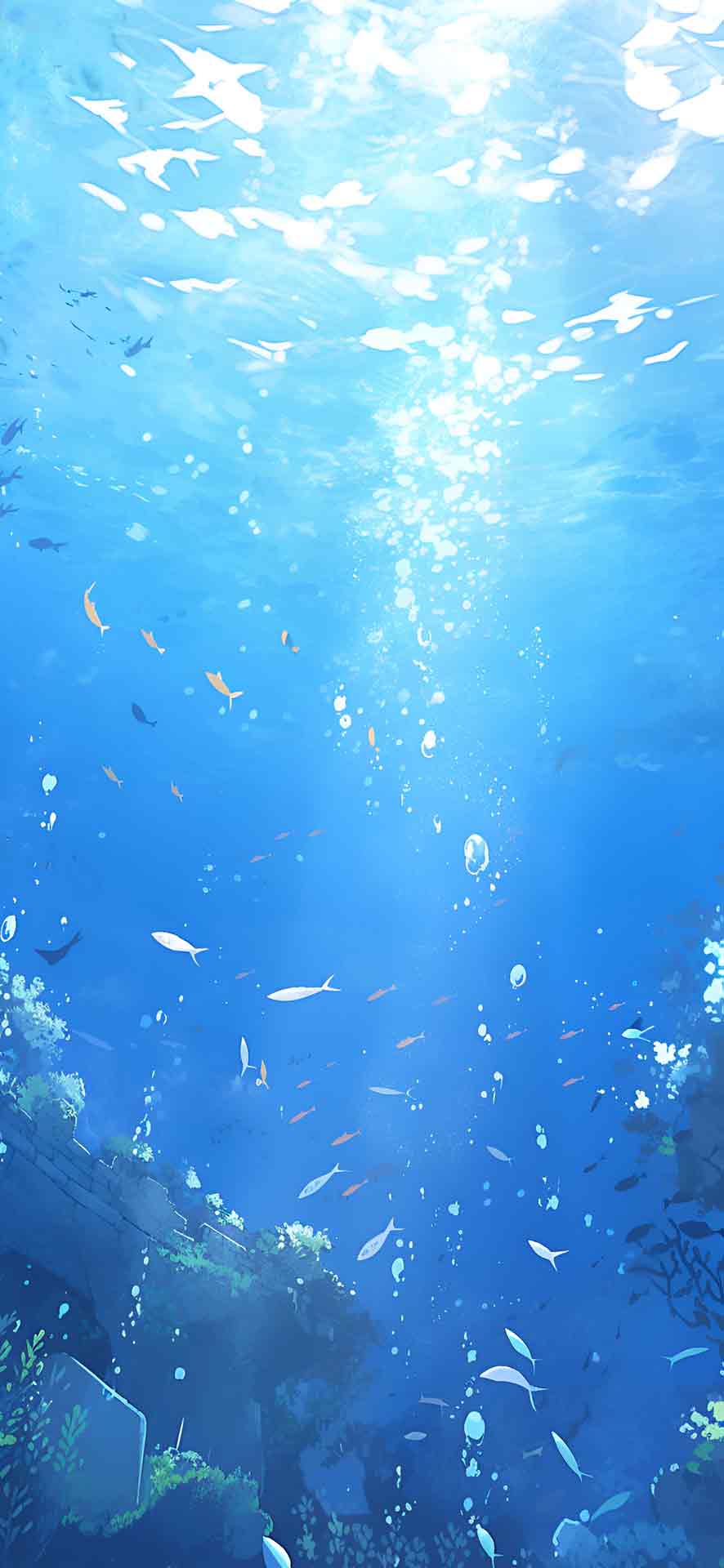 蓝色海底世界壁纸