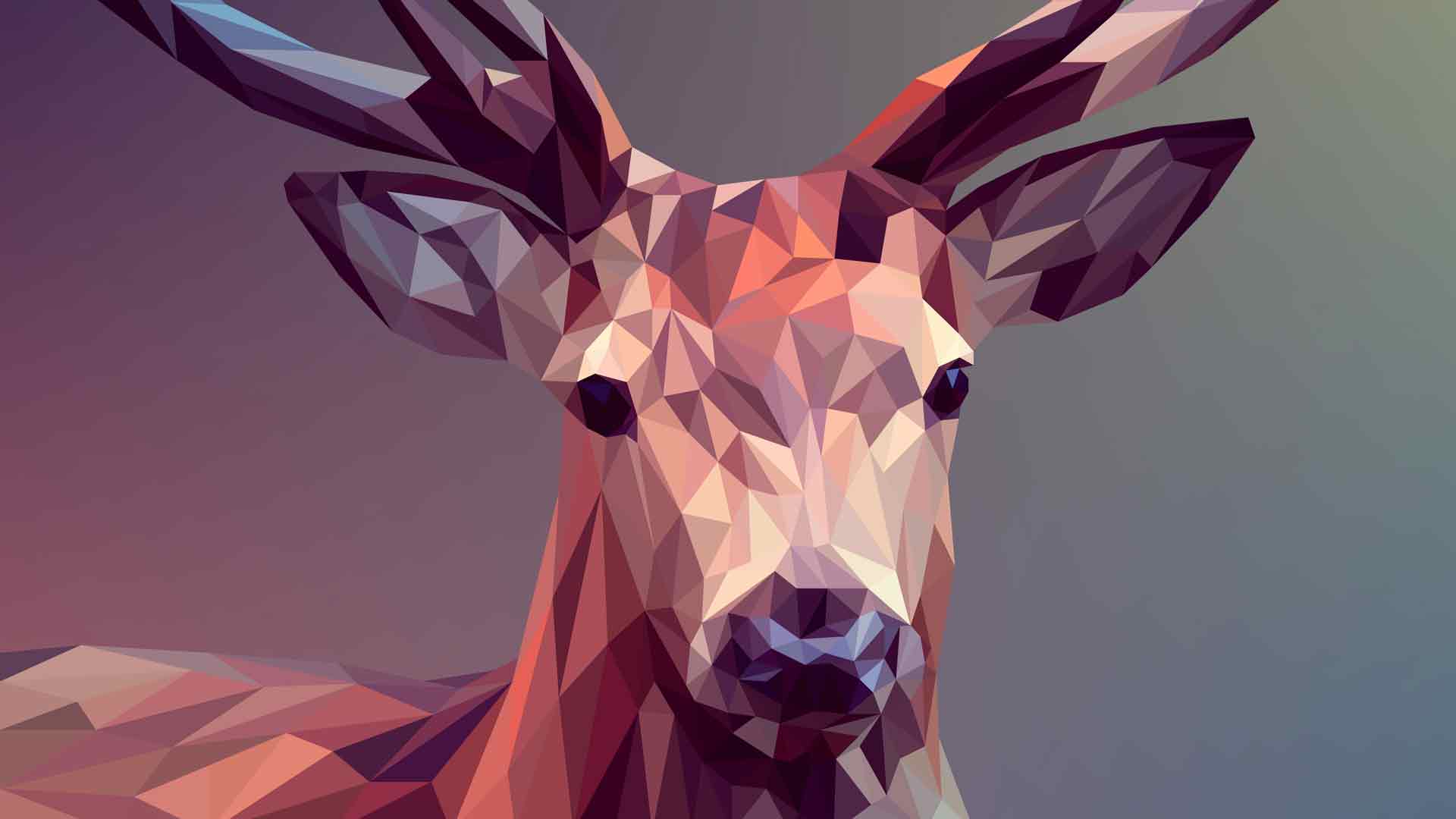 鹿 – 多边形艺术