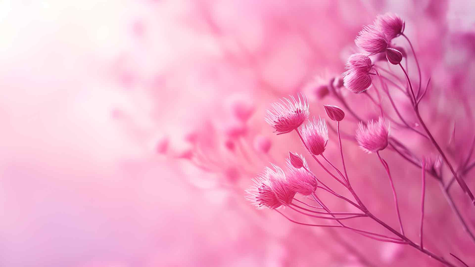 粉色唯美花朵模糊桌面壁纸