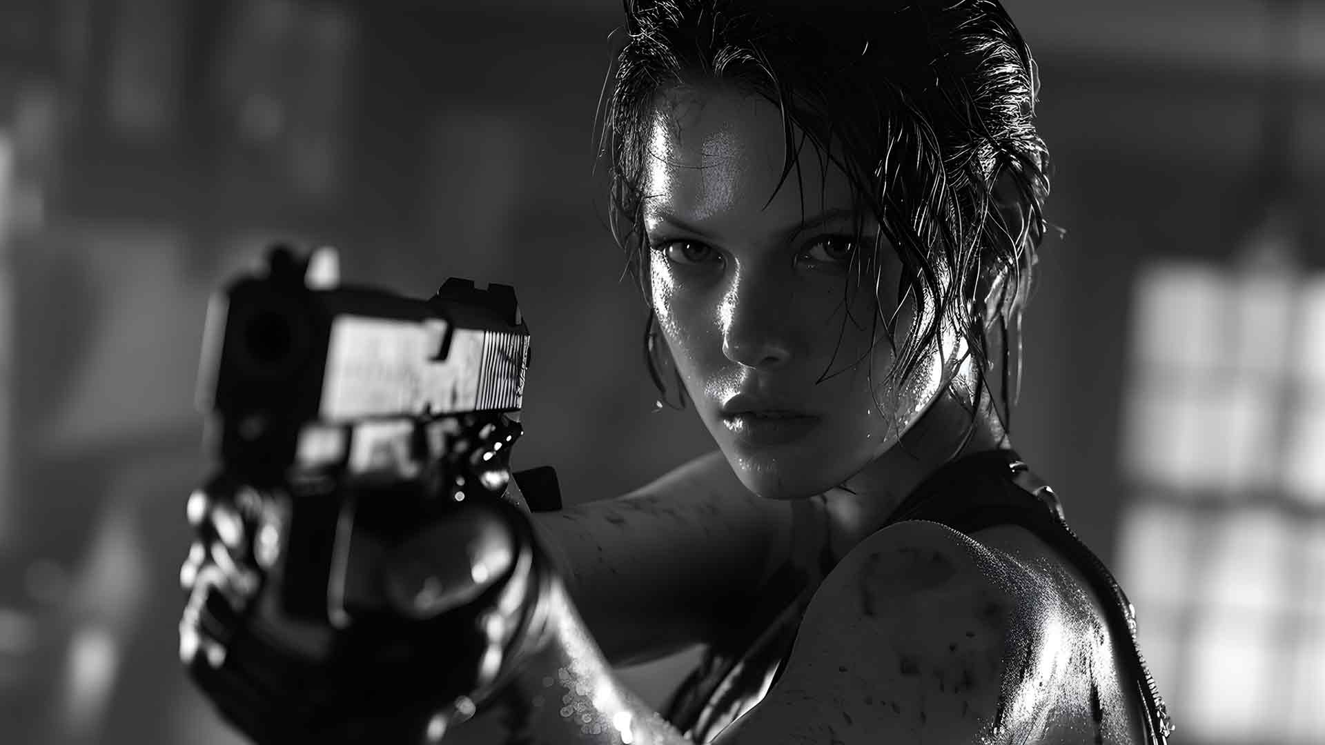 生化危机 2 克莱尔与枪桌面壁纸