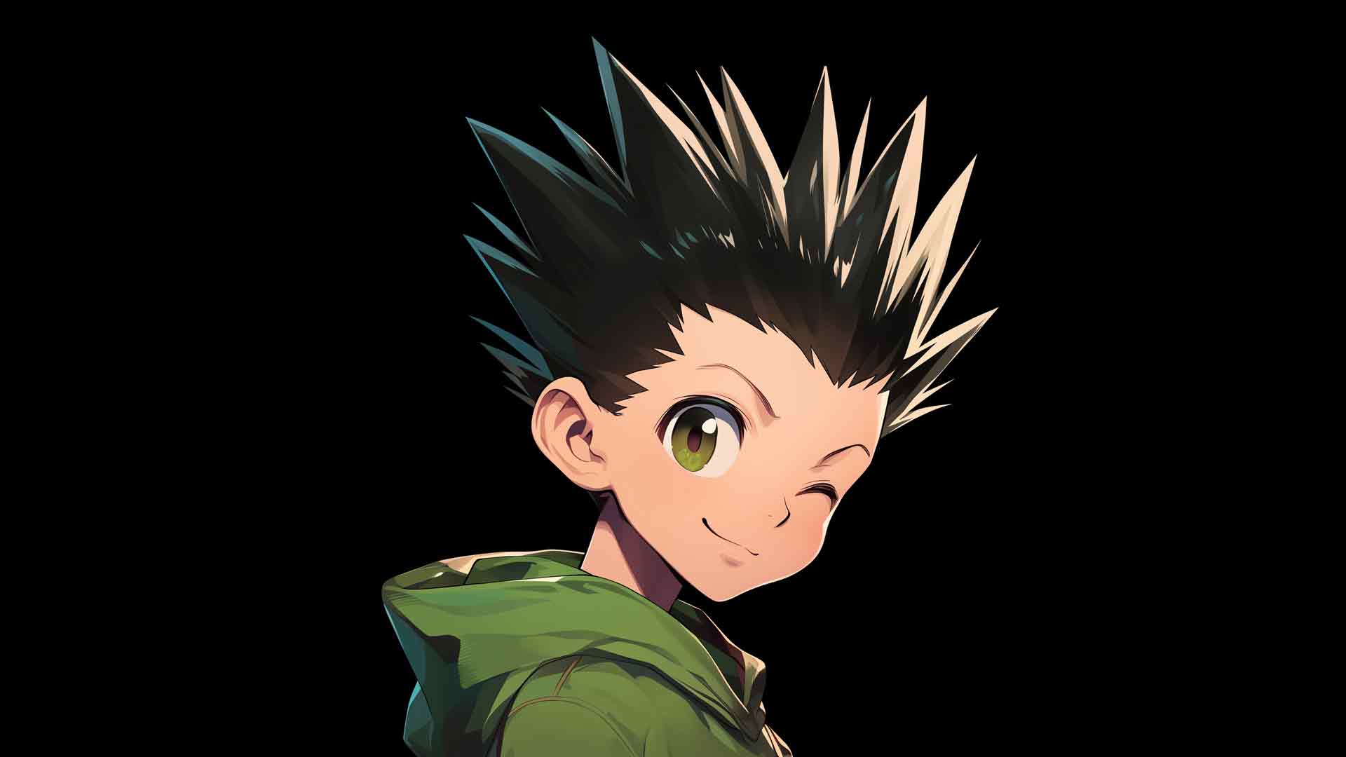 HXH GON FREECSS 眨眼黑色桌面壁纸