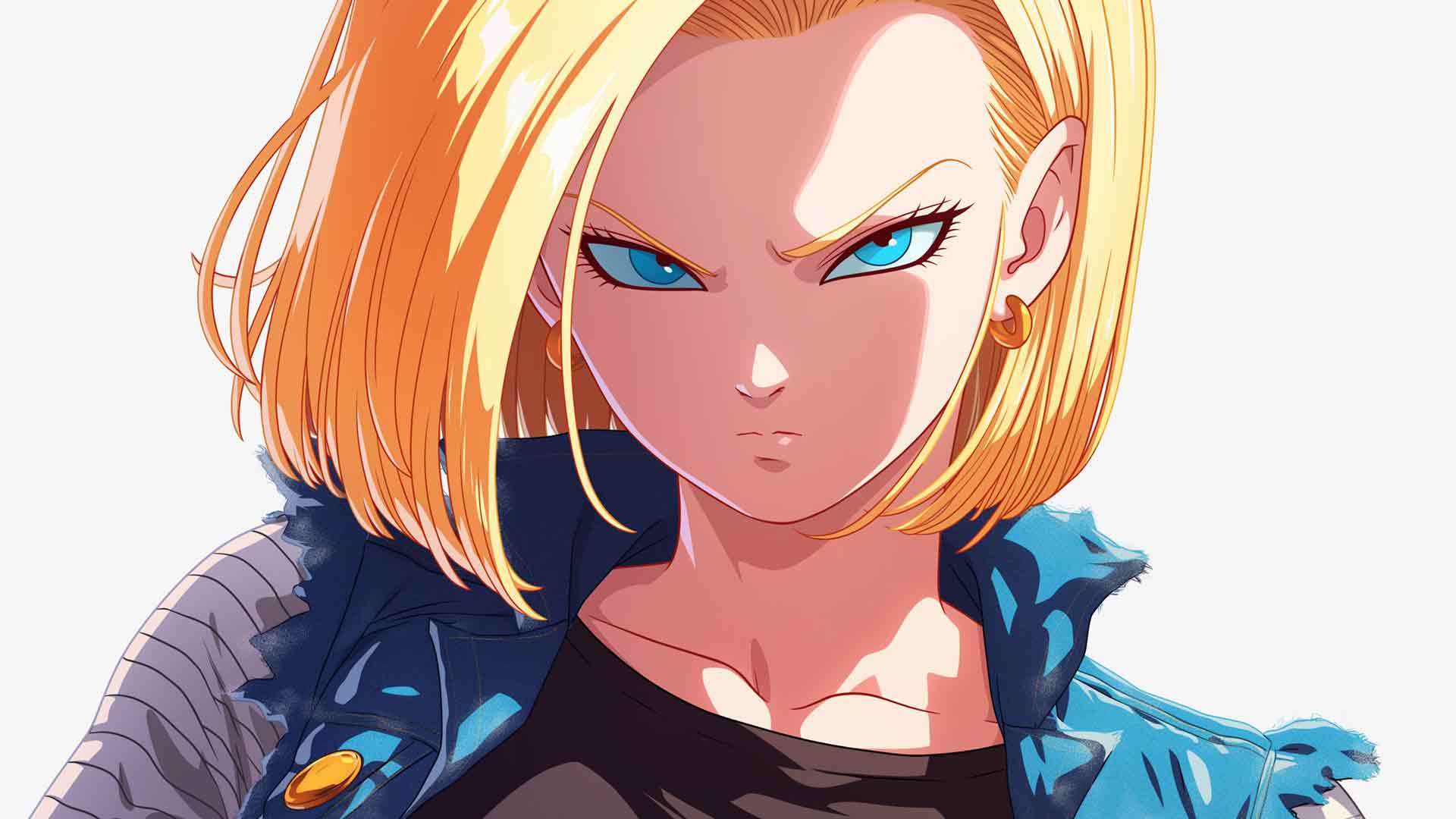 龙珠 ANDROID 18 白色桌面壁纸