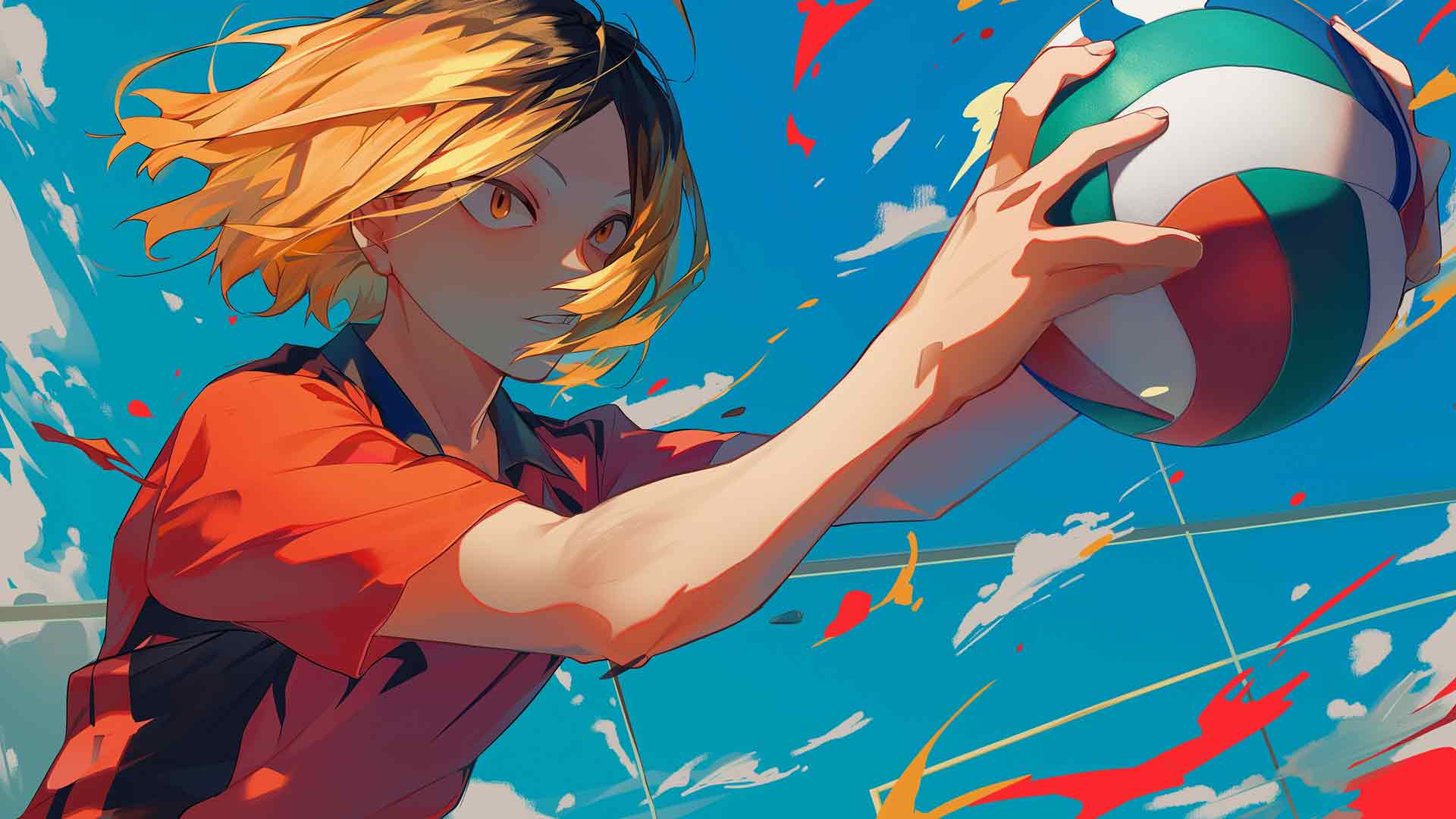 HAIKYUU KENMA KOZUME 与球桌面壁纸