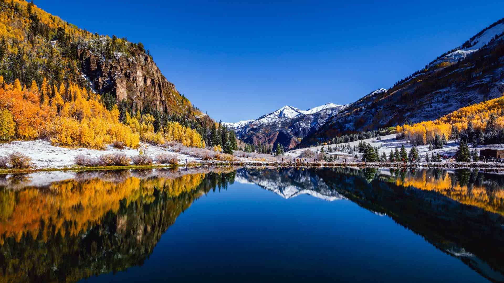 水晶湖 深秋 宁静