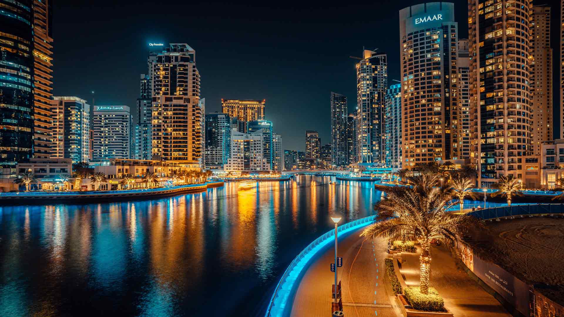 迪拜码头 城市旅行 5K桌面壁纸