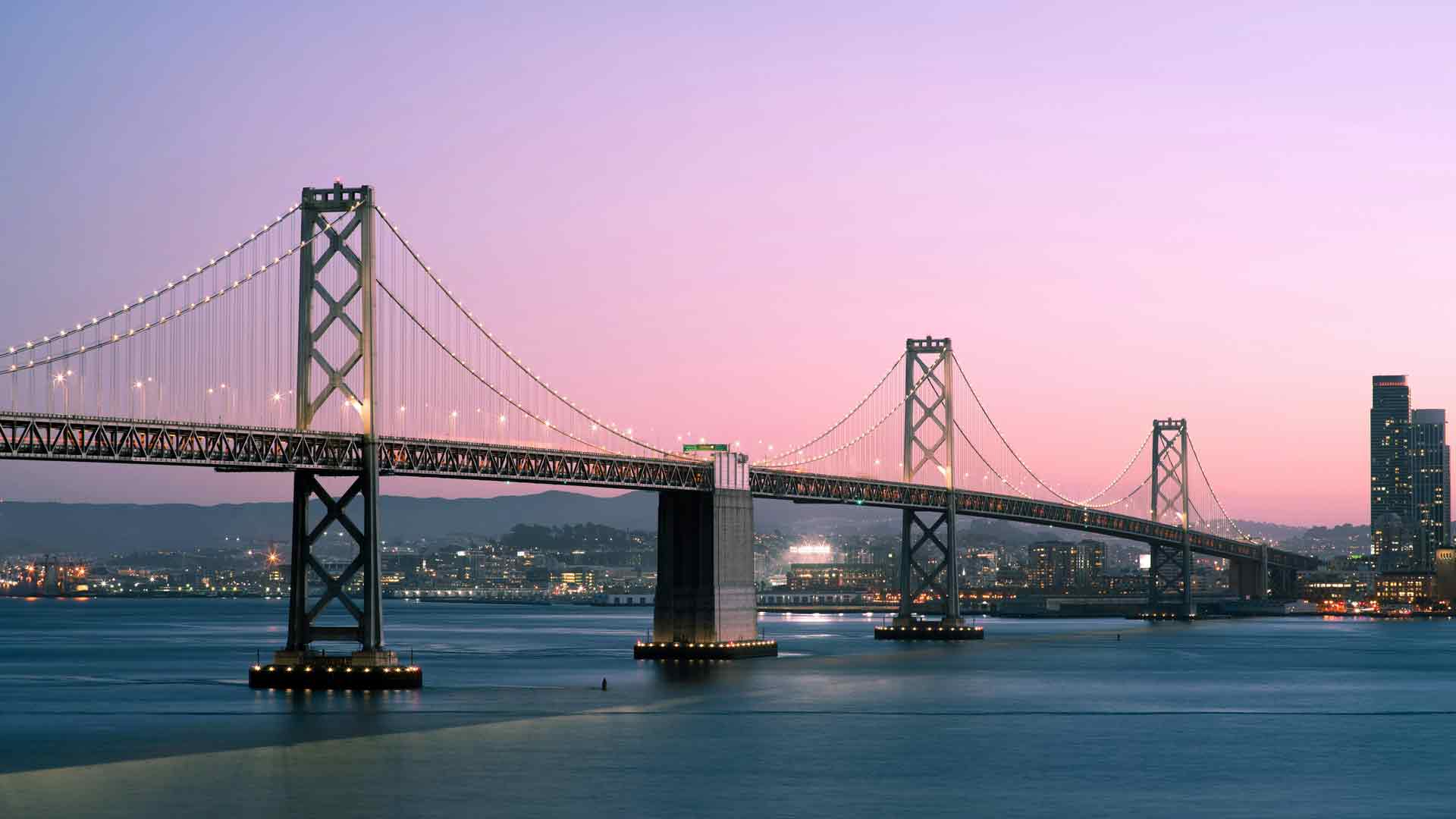 紫色湾区日落美国加利福尼亚州旧金山 5K
