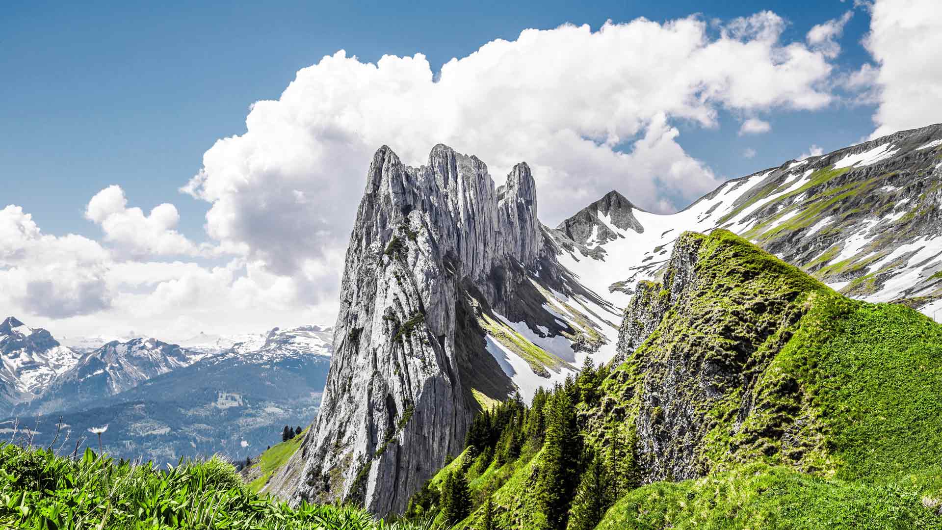 夏季草岩雪山瑞士 5K