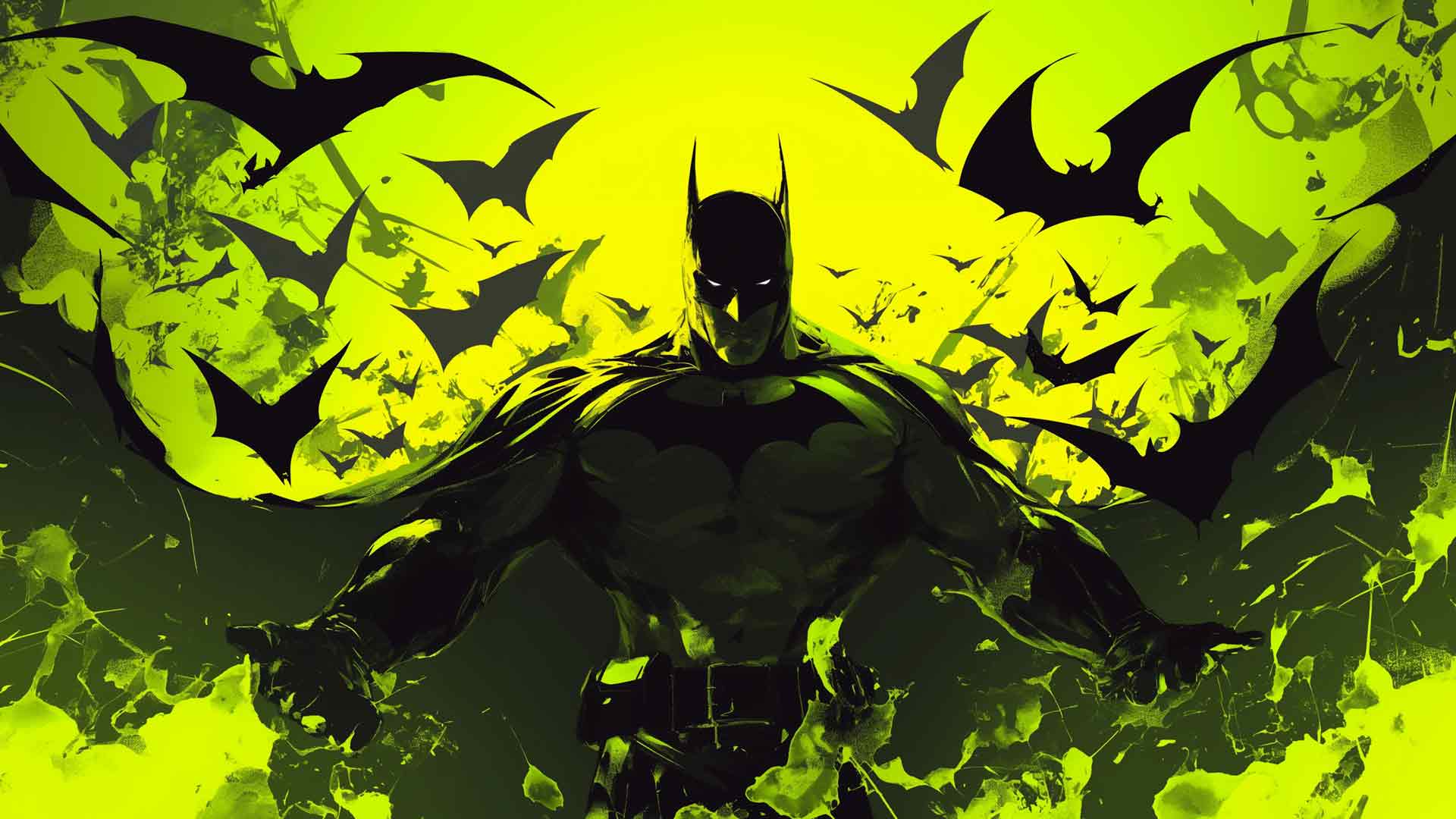 蝙蝠侠与蝙蝠有毒桌面壁纸