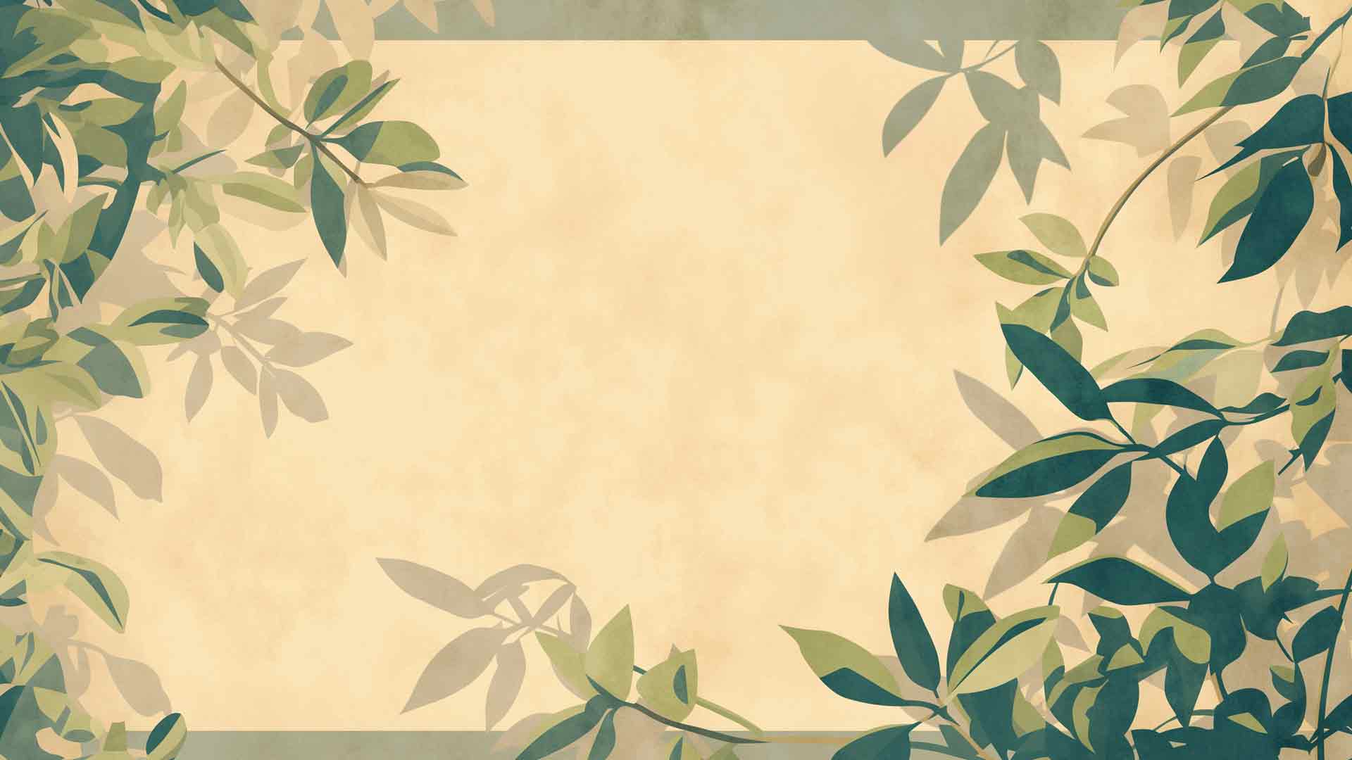 极简主义树叶框架桌面壁纸