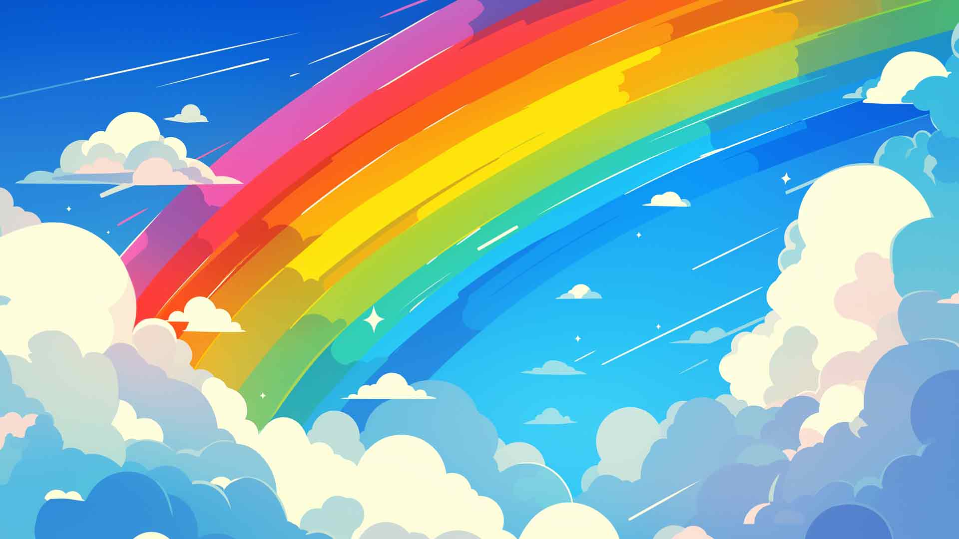 彩虹天空明亮的日子桌面壁纸