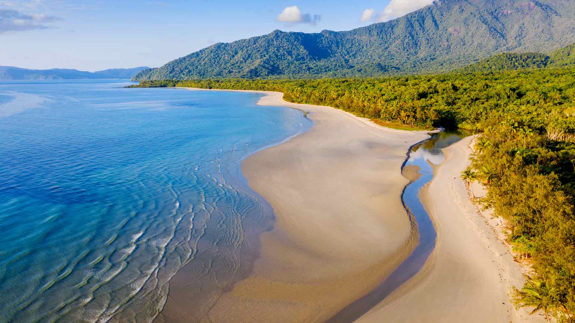 丹翠雨林的诺亚海滩，昆士兰州，澳大利亚