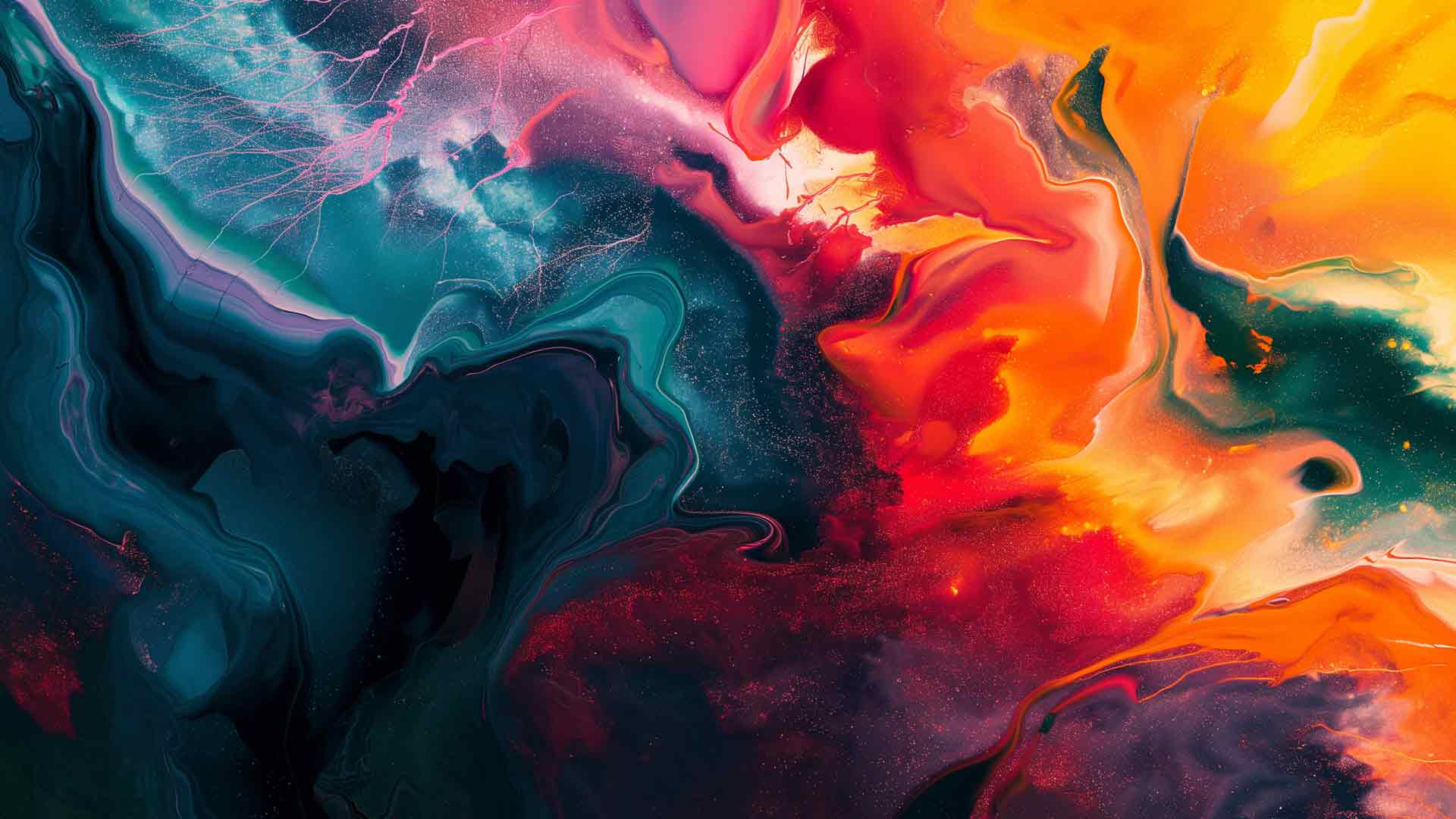 抽象爆炸色彩桌面壁纸