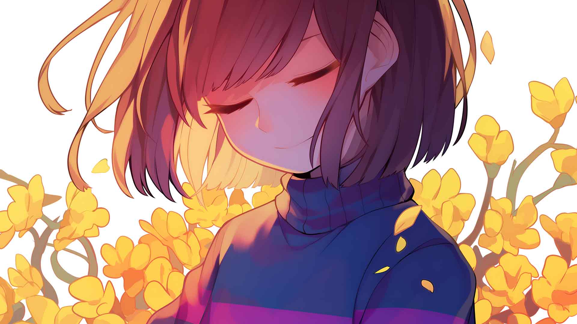 FRISK 黄色的花朵 桌面壁纸