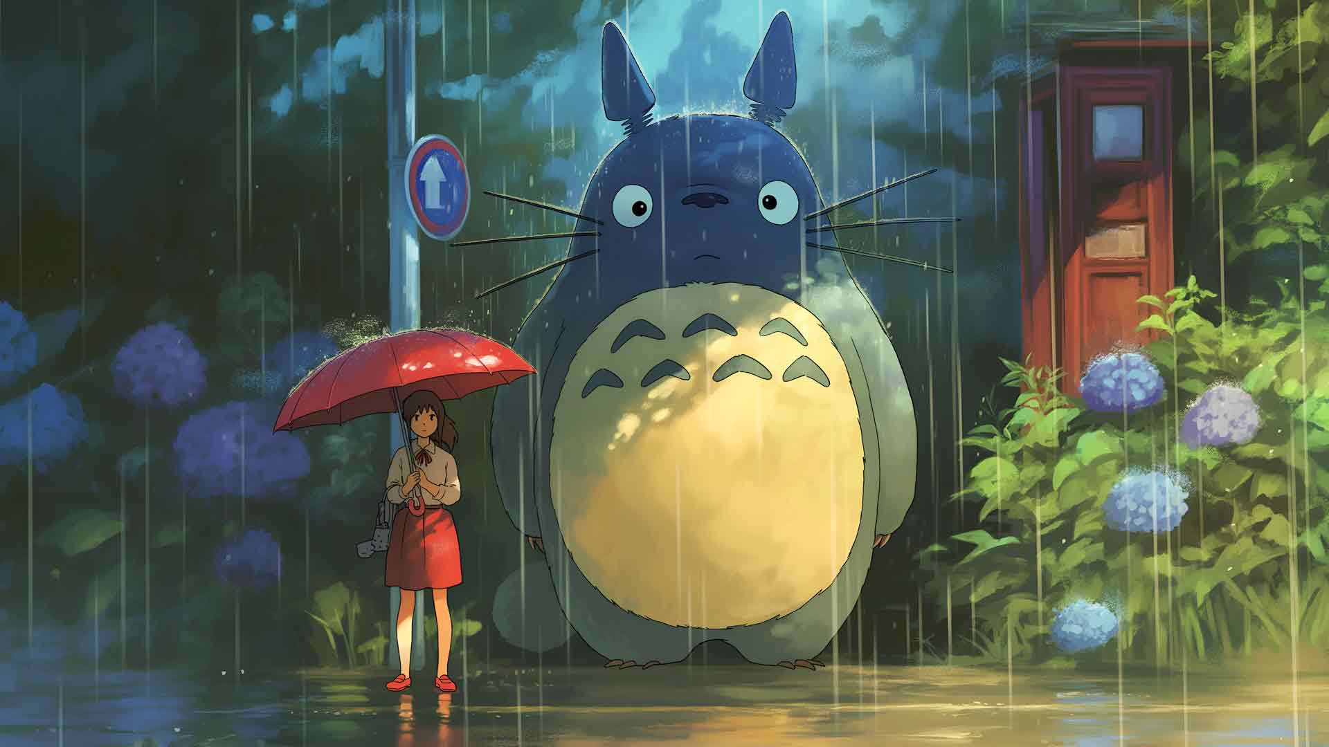 龙猫 雨天场景桌面壁纸