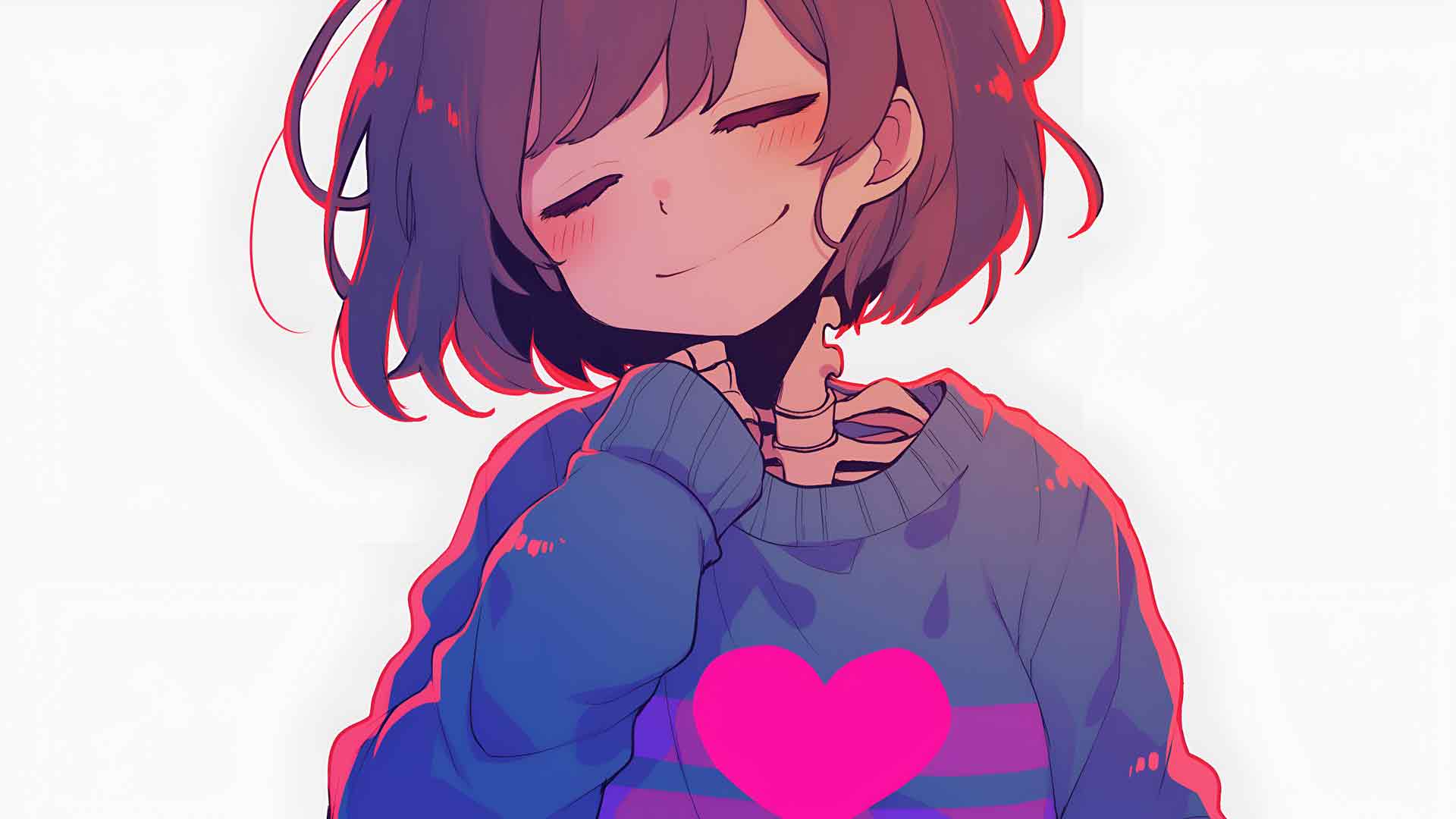 Undertale 中 Frisk 的可爱桌面壁纸