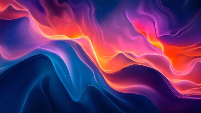 MACOS 彩色波浪桌面壁纸