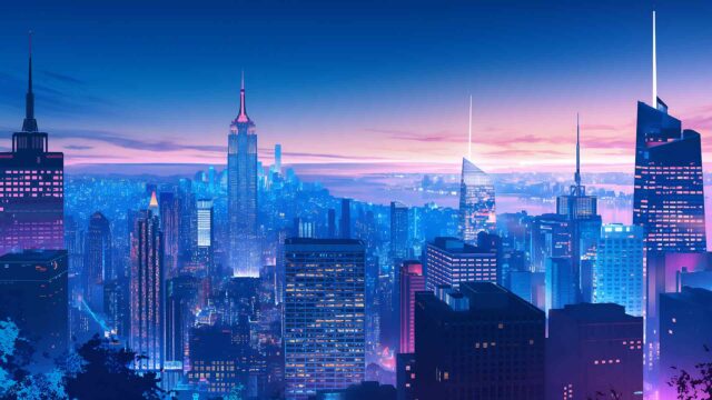 纽约的夜景桌面壁纸