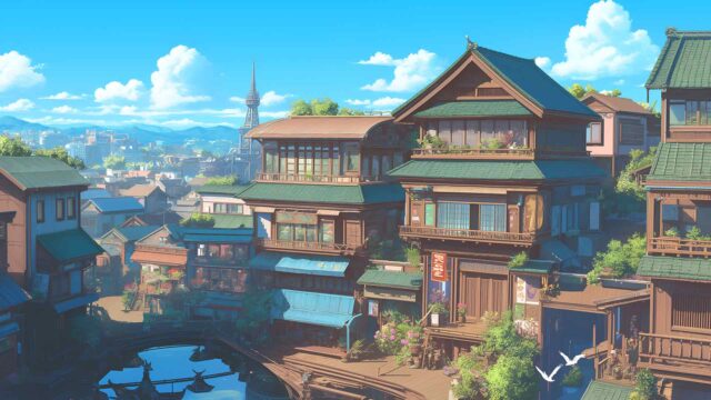 吉卜力工作室镇背景