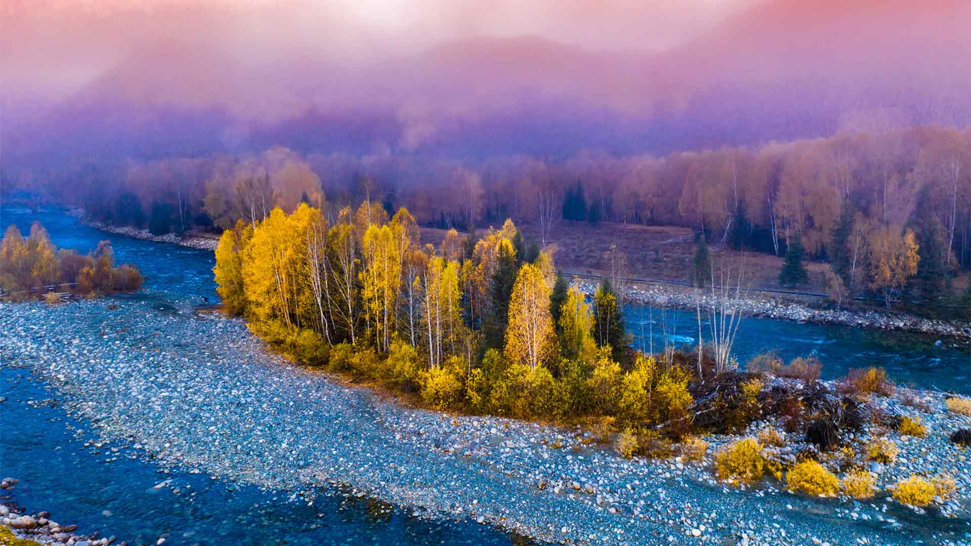 禾木村的风景，新疆，中国