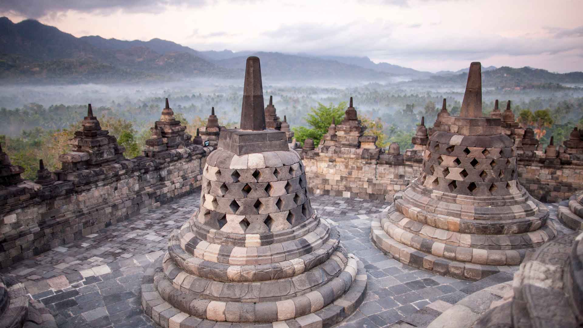 婆罗浮屠大佛寺，爪哇岛，印度尼西亚