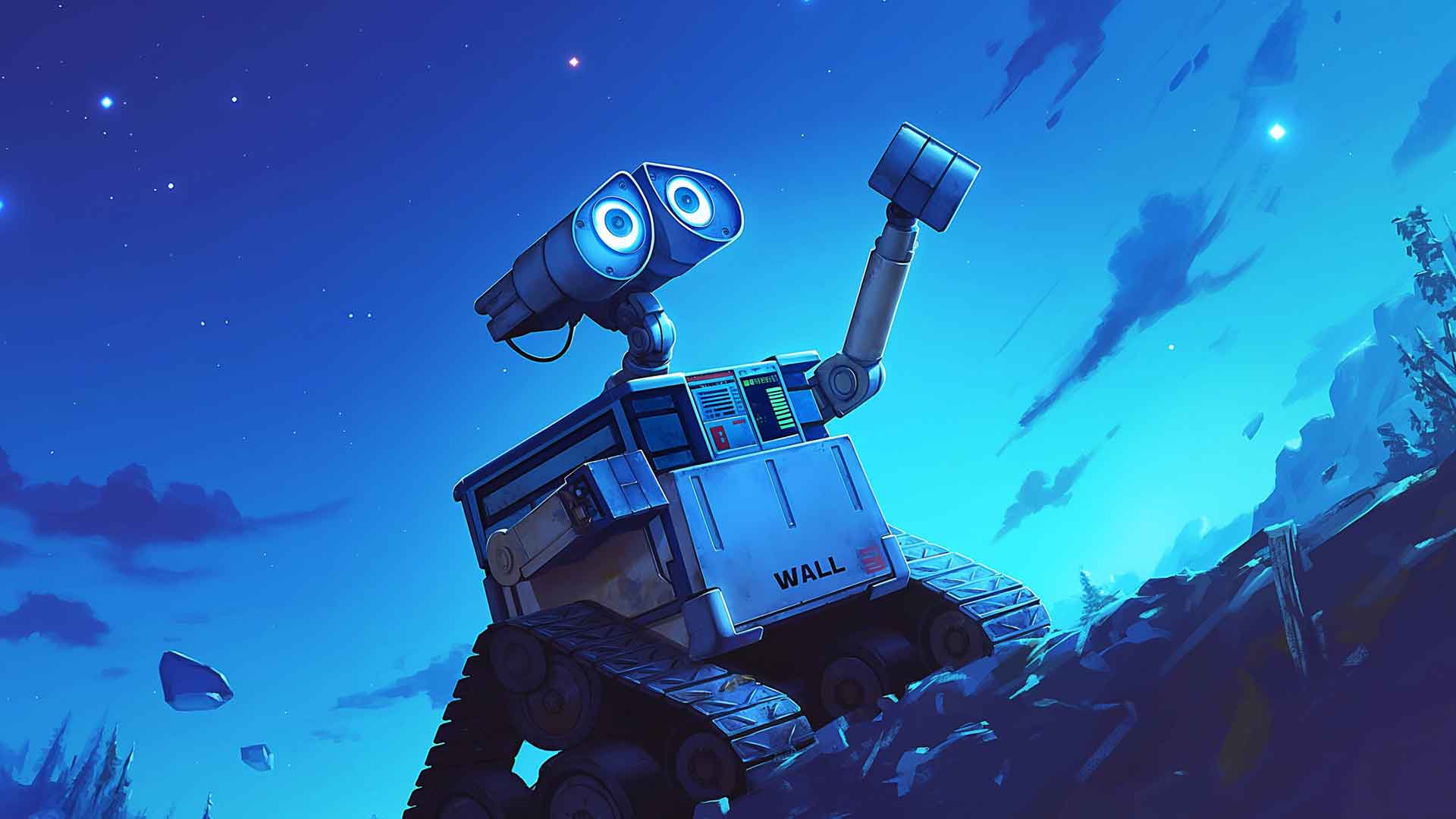 WALL-E 夜空冒险桌面壁纸