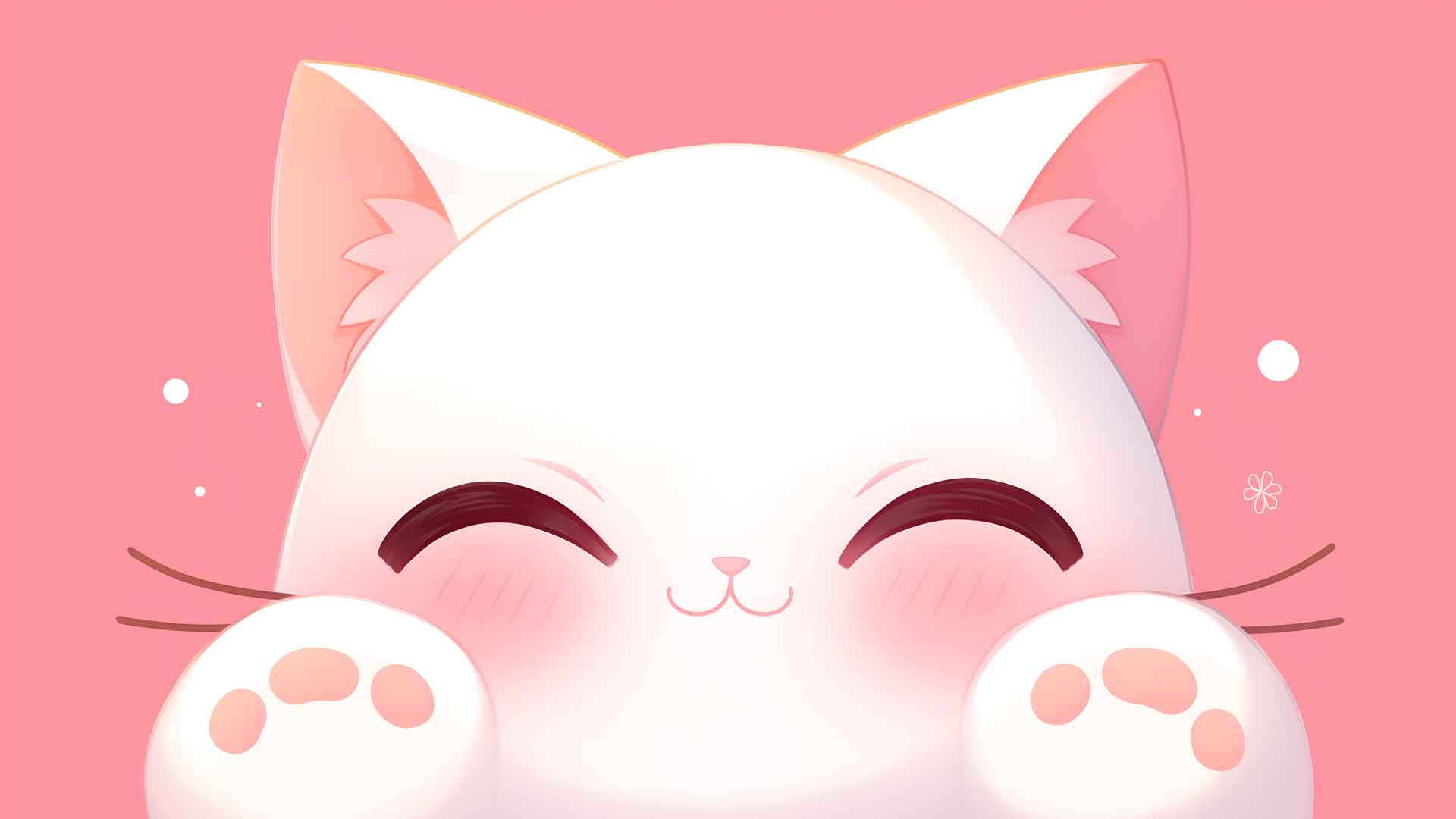 可爱的卡哇伊猫咪4K桌面壁纸