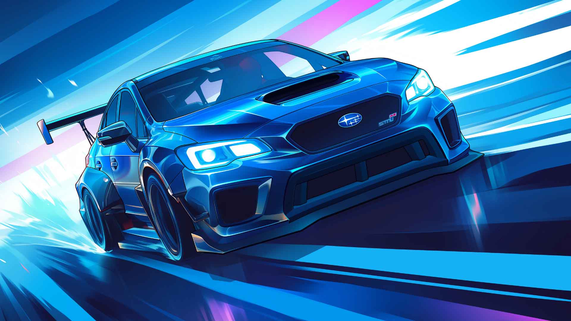 斯巴鲁 WRX STI 速度恶魔桌面壁纸