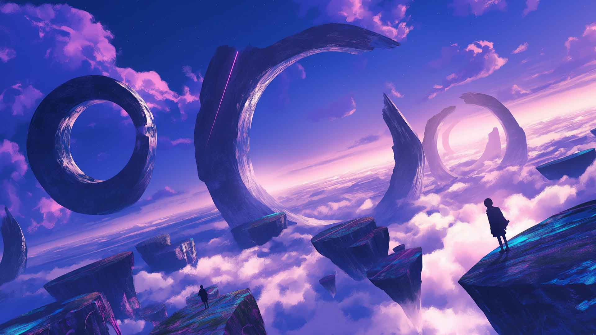 外星世界天空环桌面壁纸