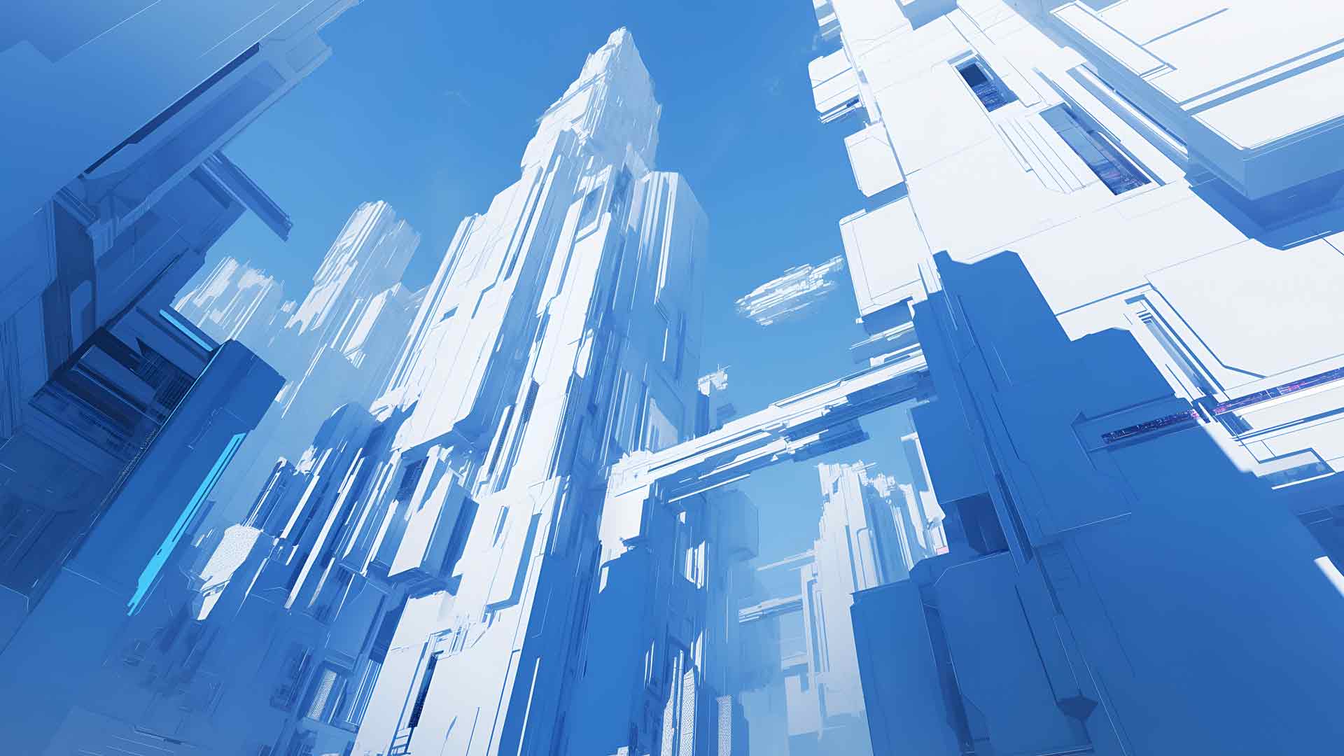 城市未来发光城市桌面壁纸